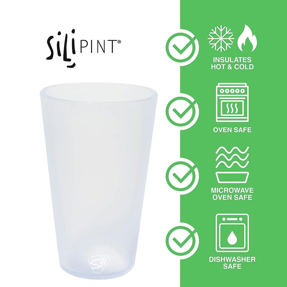 Silipint Silicone Pint Glasses 4 Pack Icicle 16oz Reusable silipint-silicone-pint-glasses-4-pack-icicle-16oz-reusable