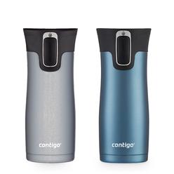 contigo west loop stainless steel vacuum-insulated travel mug with spill-proof lid, keeps drinks hot up to 5 hours and cold u