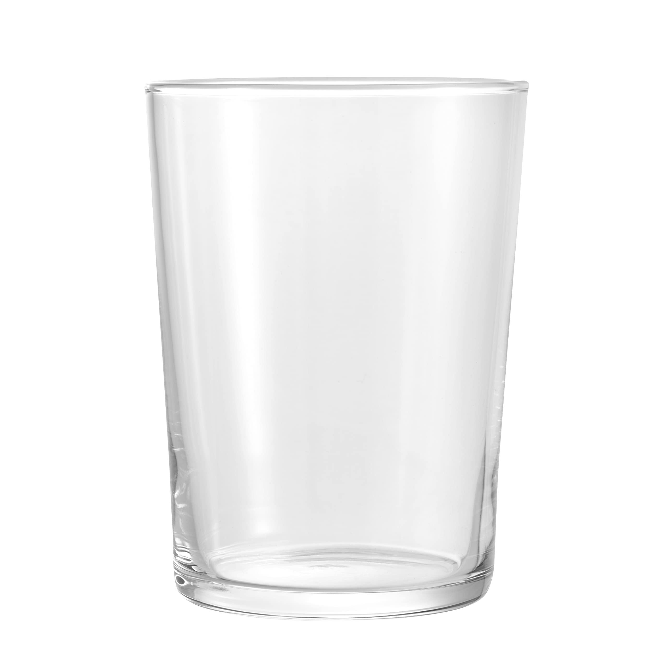 bormioli rocco bodega collection glassware - set of 12 maxi 17 ounce drinking glasses for water, beverages & cocktails - 17oz