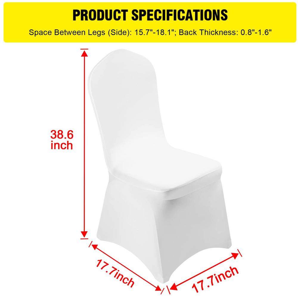 likeem white chair covers 50 pcs spandex chair cover polyester elastic cover chair covers for party folding chair wedding par