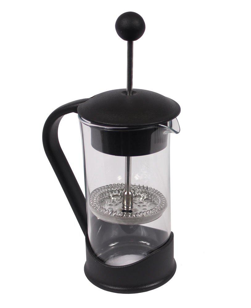 clever chef french press coffee maker, maximum flavor coffee brewer with superior filtration, 2 cup capacity, black