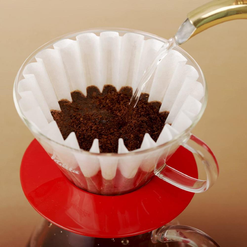 GASHINA STORY kalita wave glass dripper 185 series red (2-4 cups) coffee dripper