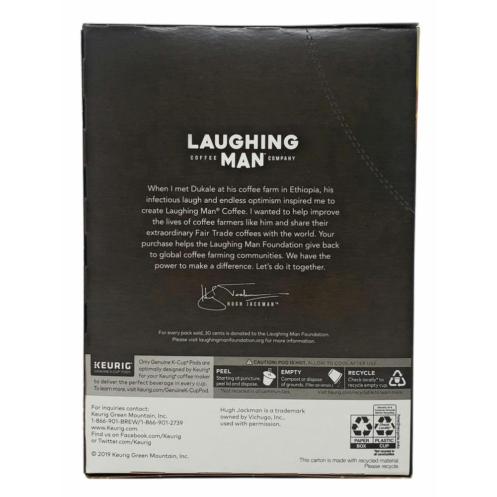 laughing man coffee k cups - dukales blend coffee - pack of 88 k cups - comes in 4 boxes - medium roast coffee - for use of k