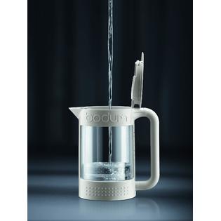 Bodum Bistro Electric Water Kettle, Double Wall, Temp Control, 1 L, 37 oz, White