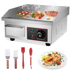 pnkkodw 1500w commercial griddle,14 electric griddles grill,commercial flat top griddle countertop griddle hot plate kitchen 