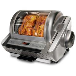 Ronco EZ-Store Rotisserie Oven, gourmet cooking at Home, cooks Perfectly Roasted chickens, Turkey, Pork, Roasts & Burgers, Large