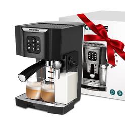 fricoffee espresso machine with milk frother, 20 bar semi-automatic pump espresso machine, all-in-one steam espresso machines