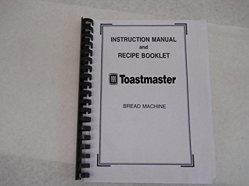 toastmaster bread machine maker instruction manual (model: tbr15) reprint [plastic comb]