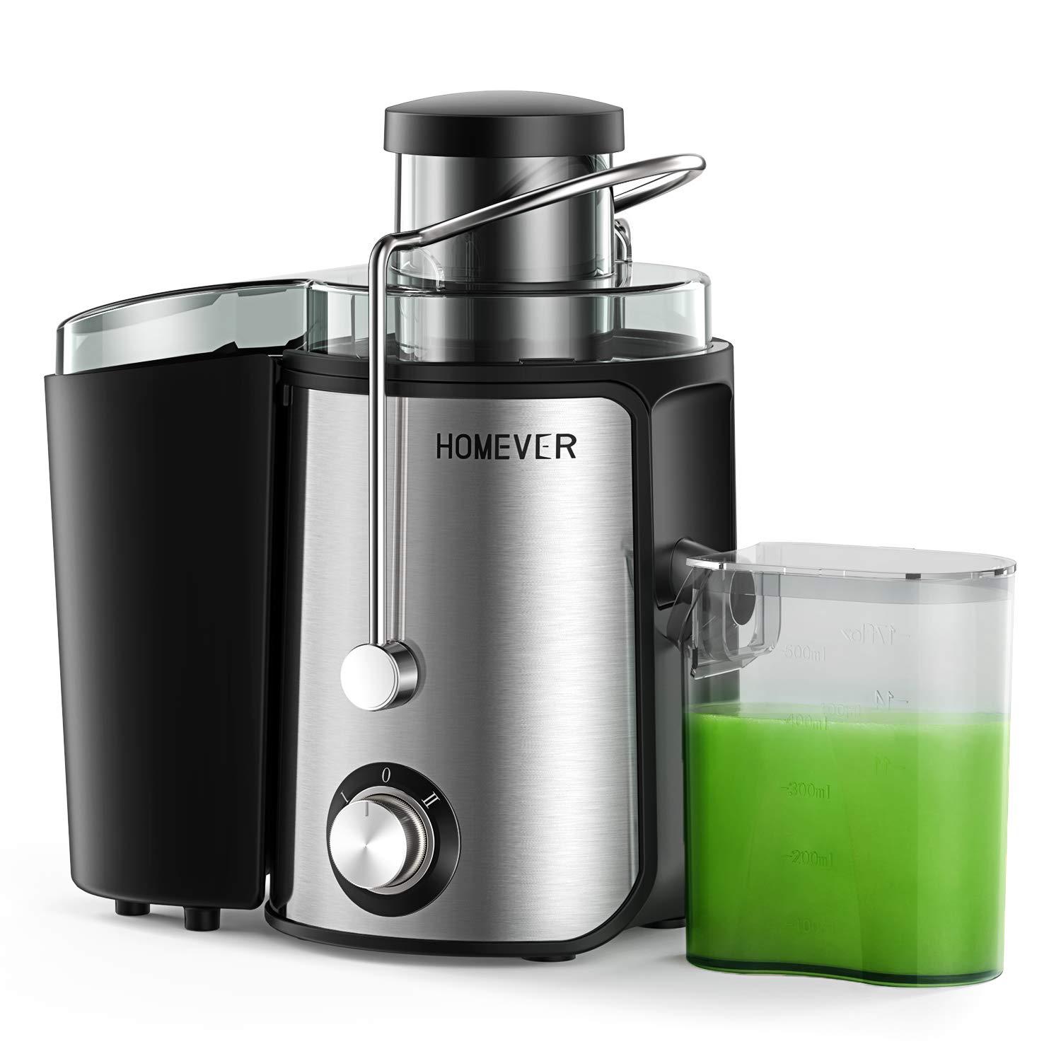 homever juicer for fruits and vegetables, centrifugal juicer with juice cup, wide mouth juice machine, bpa-free stainless ste