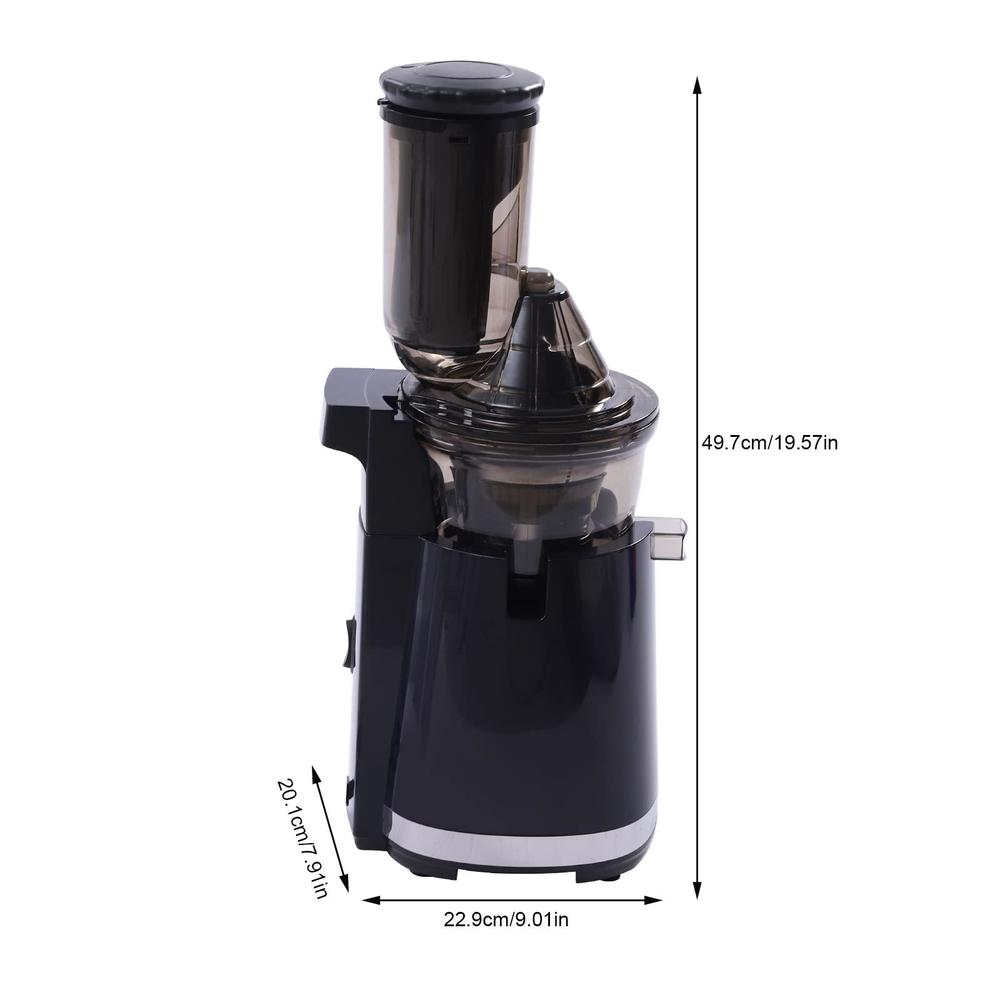 renfanshop juicer machine, slow juicer machine cold press juicer with reverse function easy clean electric cold press masticating juice 