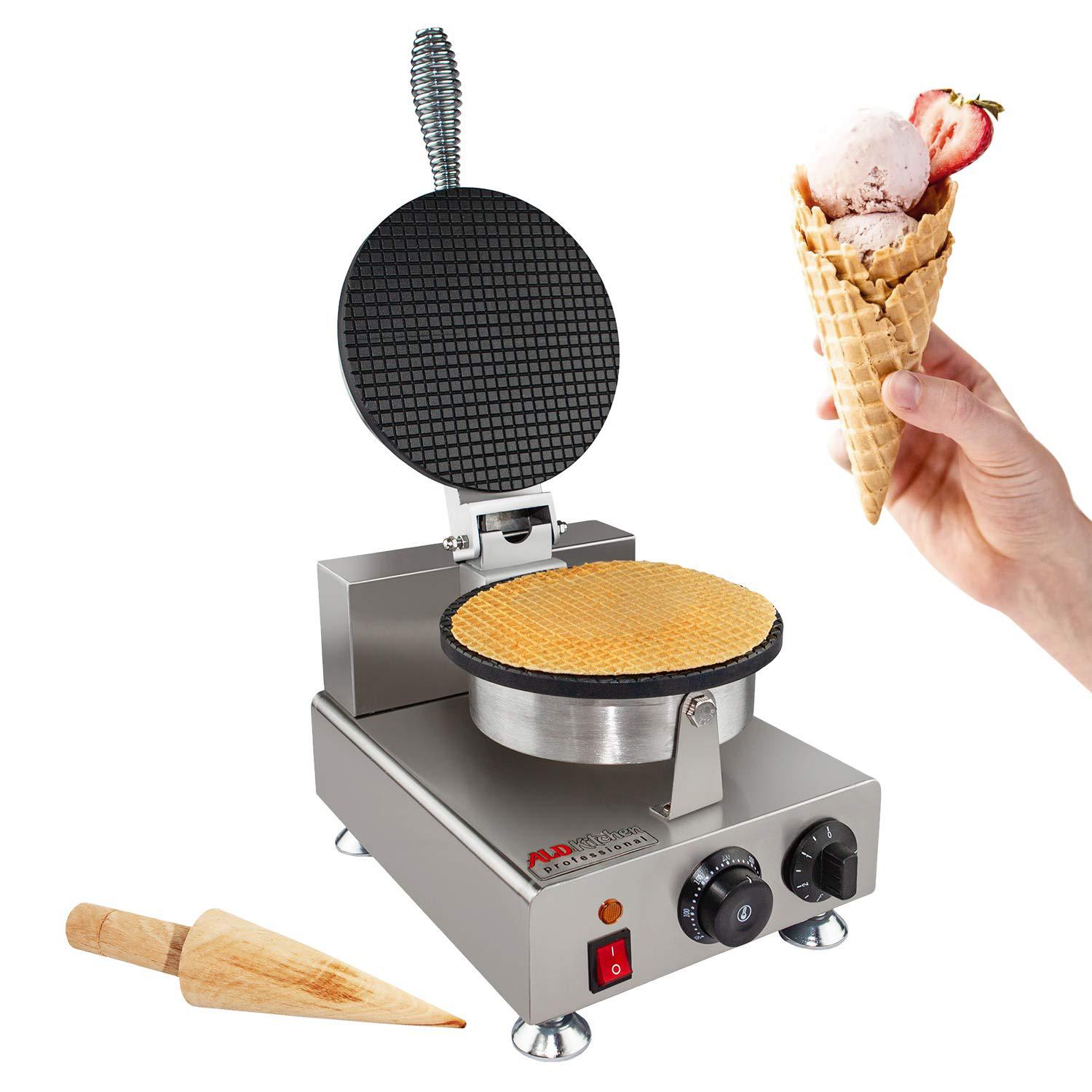 aldkitchen cone waffle maker | nonstick coating (1-head)