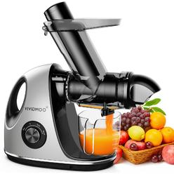 Vividmoo Juicer Machines, Vividmoo Masticating Juicer machines with 3-Inch Wide Chute, 2-Speed Modes & Reverse Function, Powerful Fruit C