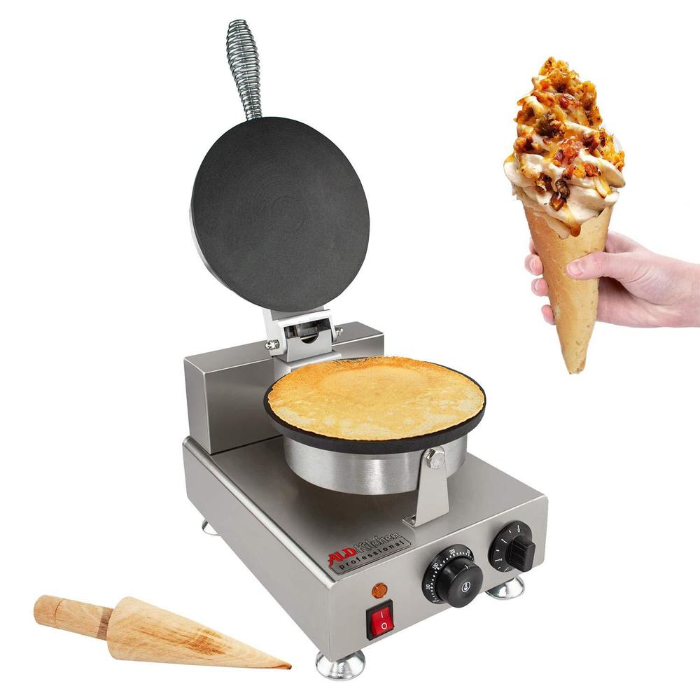 aldkitchen cone waffle maker | nonstick cone iron (1-head)