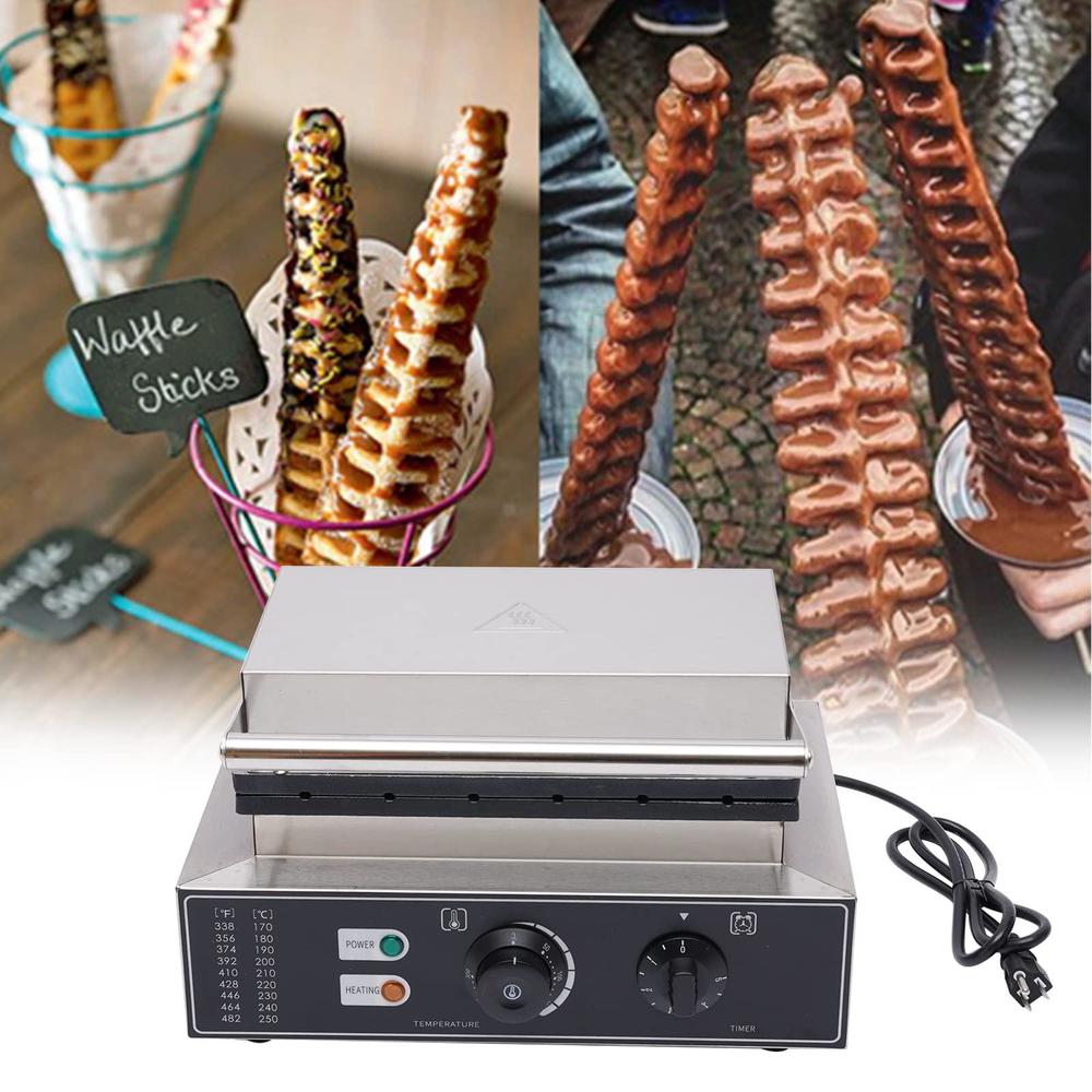 NG NOPTEG commercial electric nonstick stick waffle maker machine, 110 v 1500w 6 grids crispy baking corn dog waffles for bakeries, res
