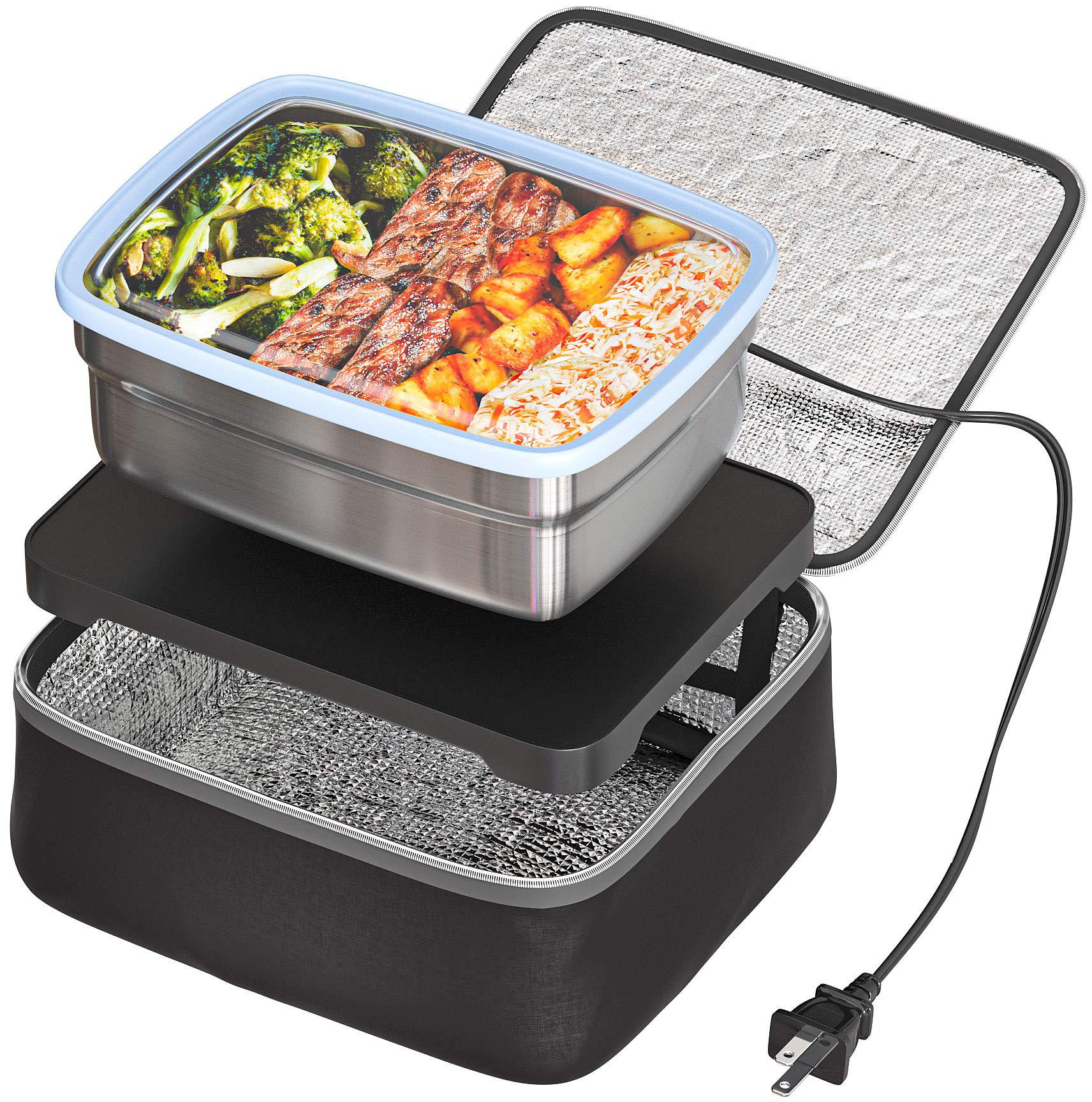 skywin portable oven and lunch warmer - personal food warmer for reheating meals at work without an office microwave