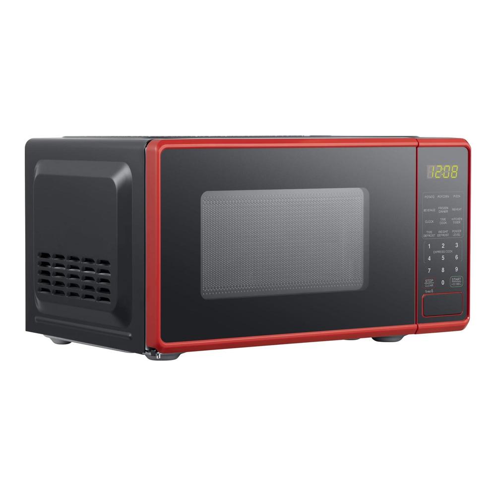 sparcz 0.7 cu. ft. countertop microwave oven, 700 watts (color : red)