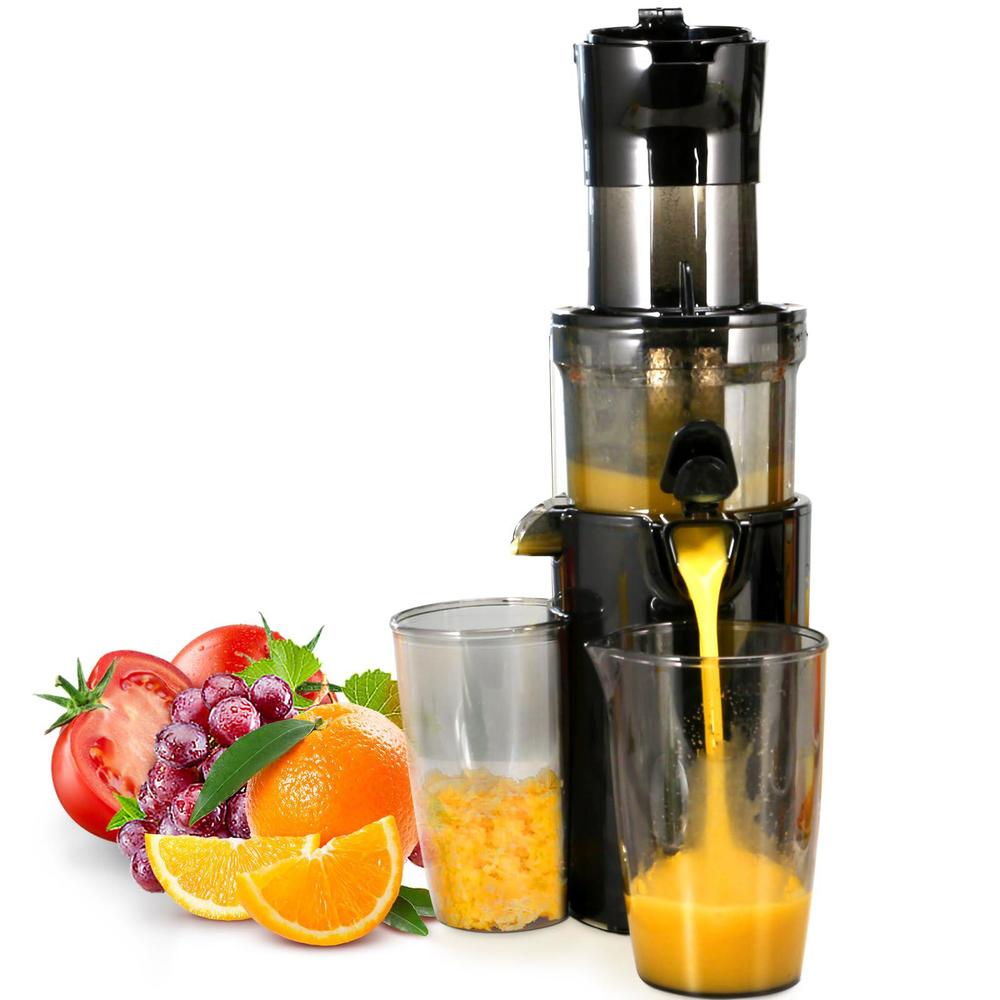 vevor masticating juicer, cold press juicer machine, juice extractor maker with high juice yield, easy to clean with brush, f