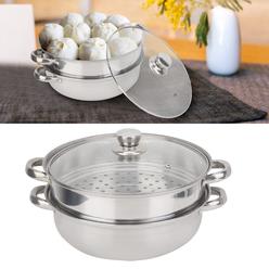 Marvellous stainless steel steamer cookware, steamer for cooking, stack and steamer pot with lid, food steamer, steamer saucepot double 