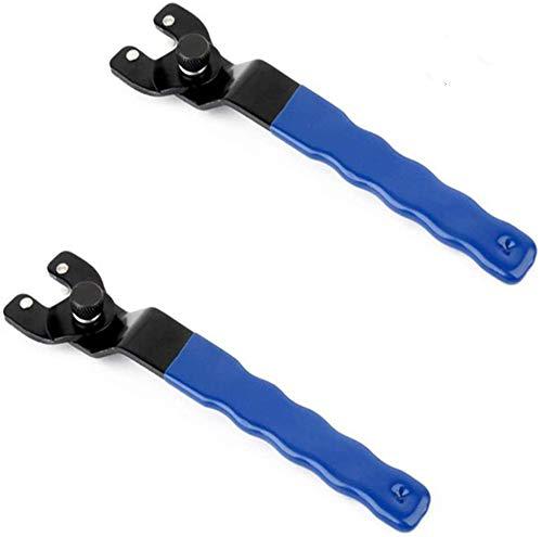 zeromall 2pcs angle grinder wrench, adjustable pin spanner grinder wrench lock-nut grinder wrench for grinders