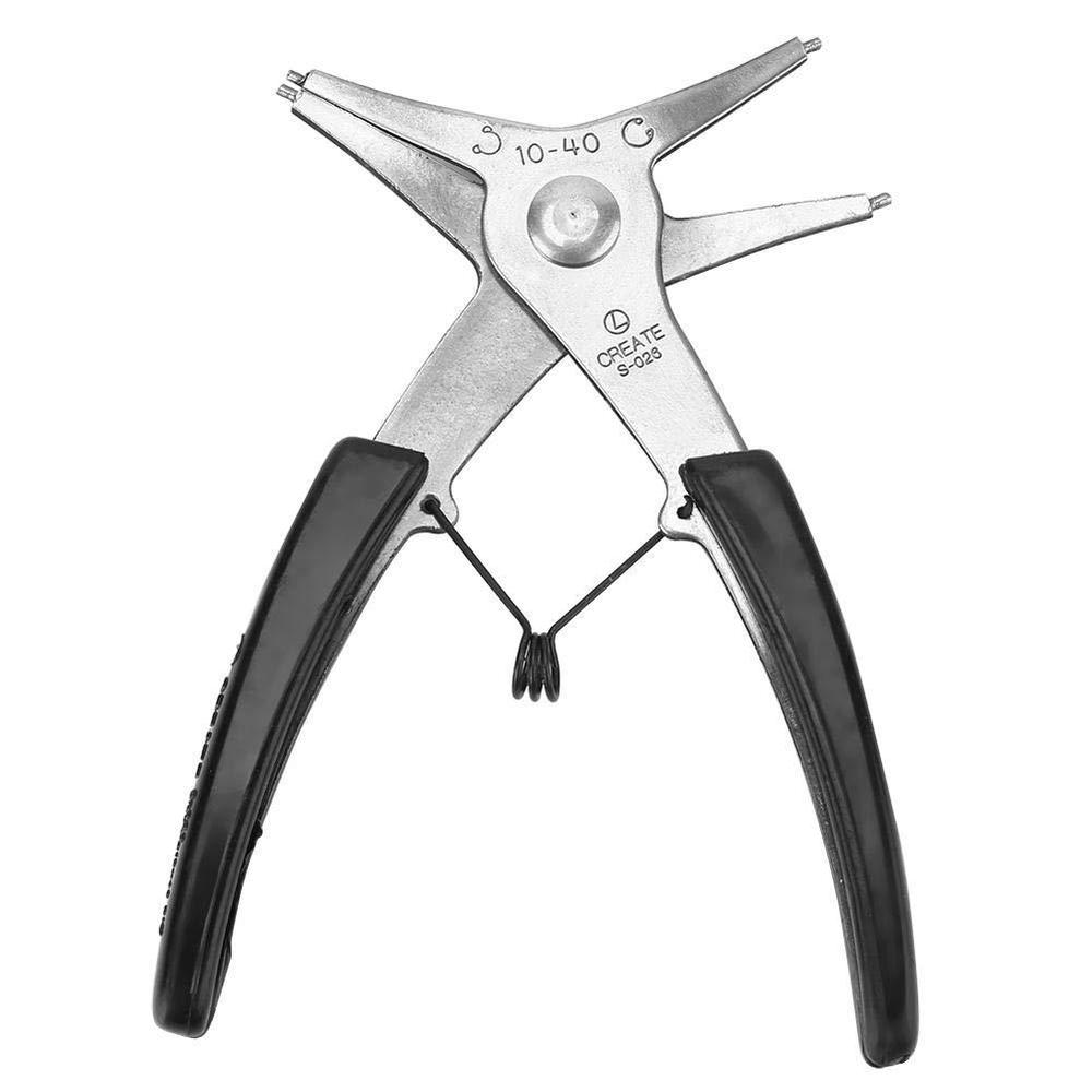Yanmis circlip pliers, 1pc dual-purpose snap ring pliers tool steel removing reassembling tool for internal and external snap ring