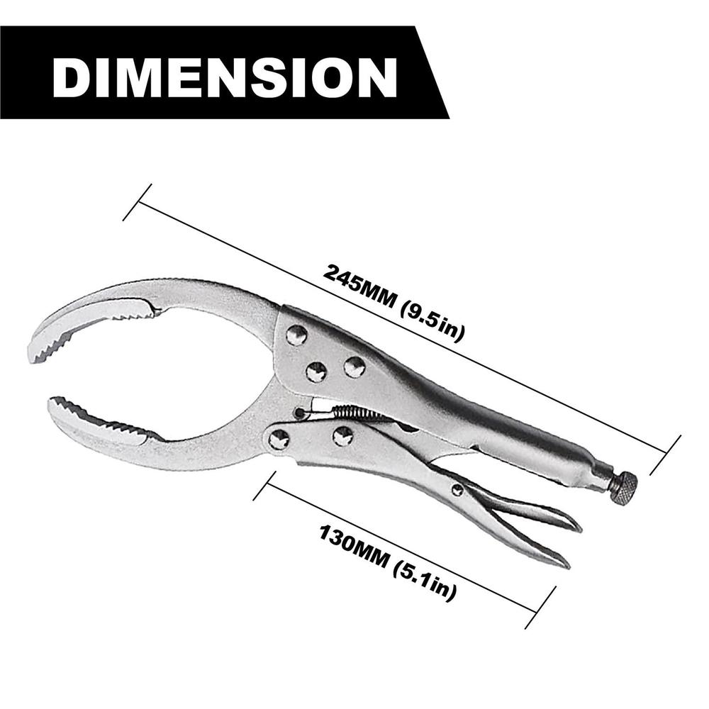 macwork locking grip oil filter wrench pliers?vise style for filters shapes 9.5in./240mm ?remover wrench tool ?holding grippi