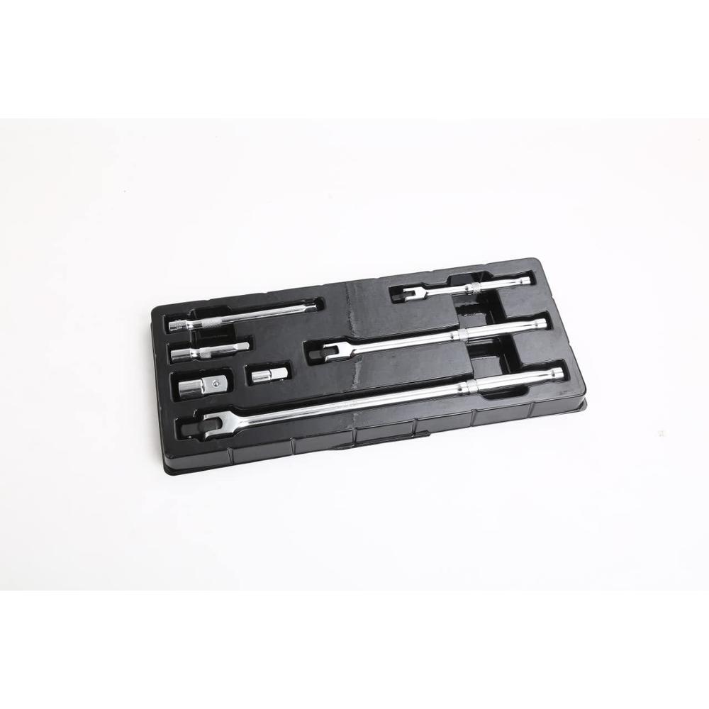 vct 7pc breaker bar set socket extension bar adaptors 1/4, 3/8, and 1/2in drive
