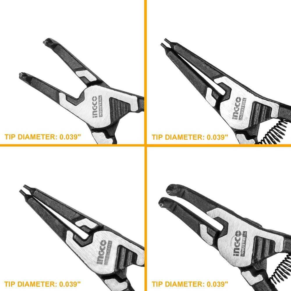 5pc Snap Ring Plier Set Internal External Circlip Retaining Pliers Straight Bent 202450125830
