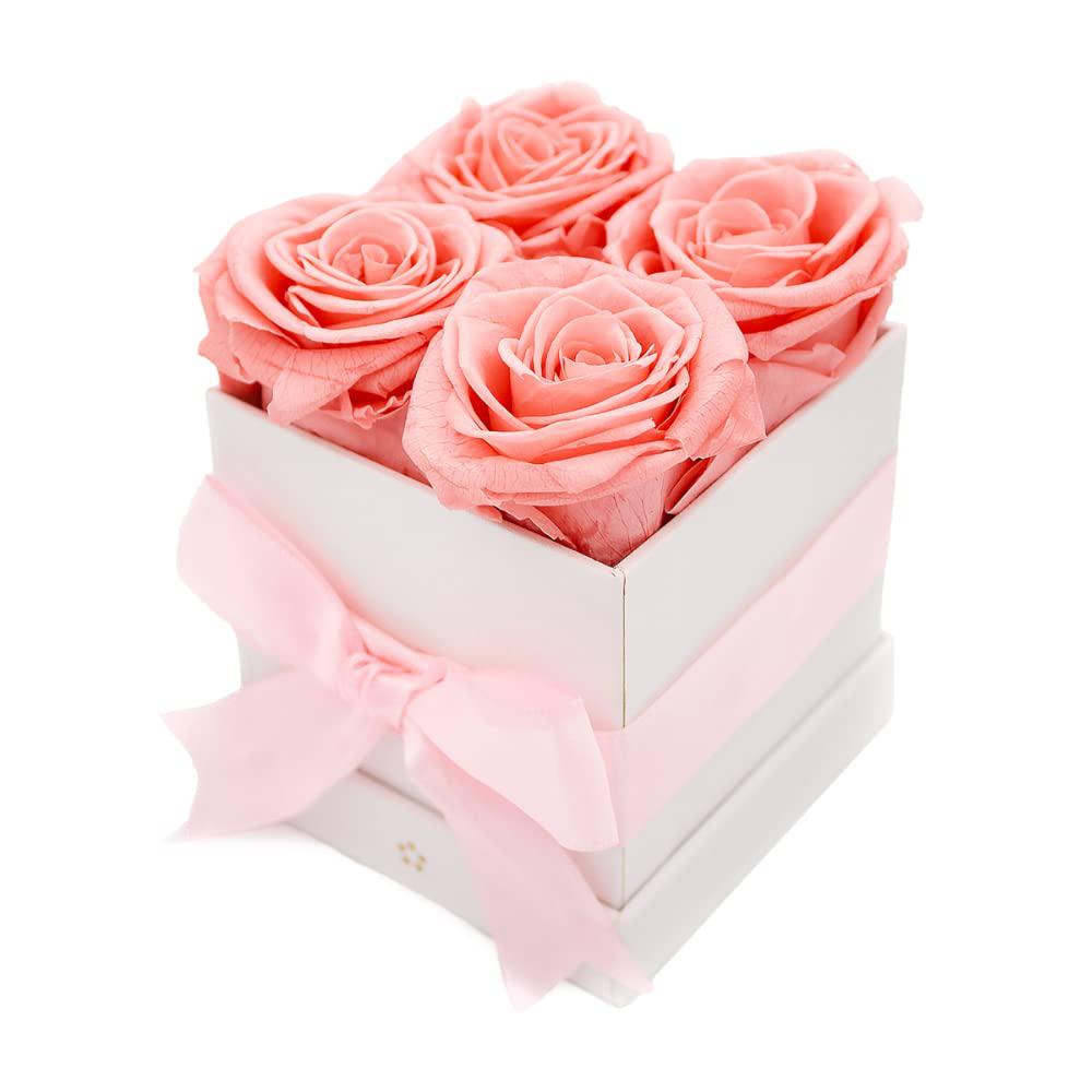 &#226;&#128;&#142;AROMEO aromeo 4 blush pink roses | a gift that lasts | preserved fresh flowers for delivery prime | roses for her, mom, girlfriend, 