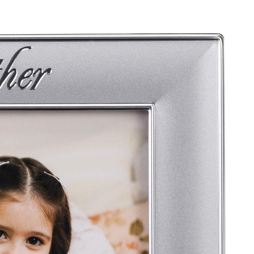 malden international designs godmother with cross picture frame, 4x6, silver