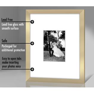 Americanflat americanflat 11x14 picture frame in gold - use as 5x7