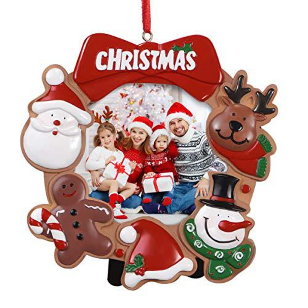toyvian christmas photo frame ornaments,resin picture frame xmas tree party decorations family picture keepsake decor