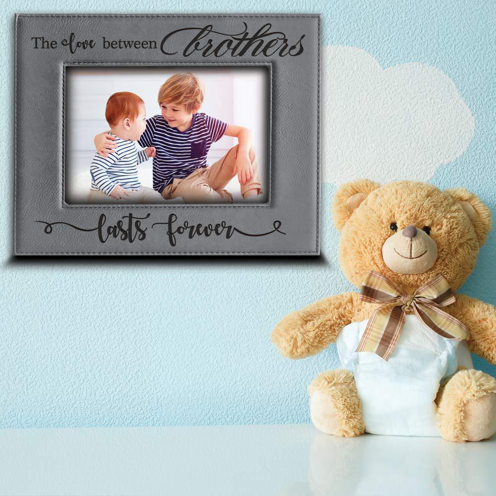 bella busta the love between brothers lasts forever_wedding, birthday, christmas gift for brothers -engraved leather picture 