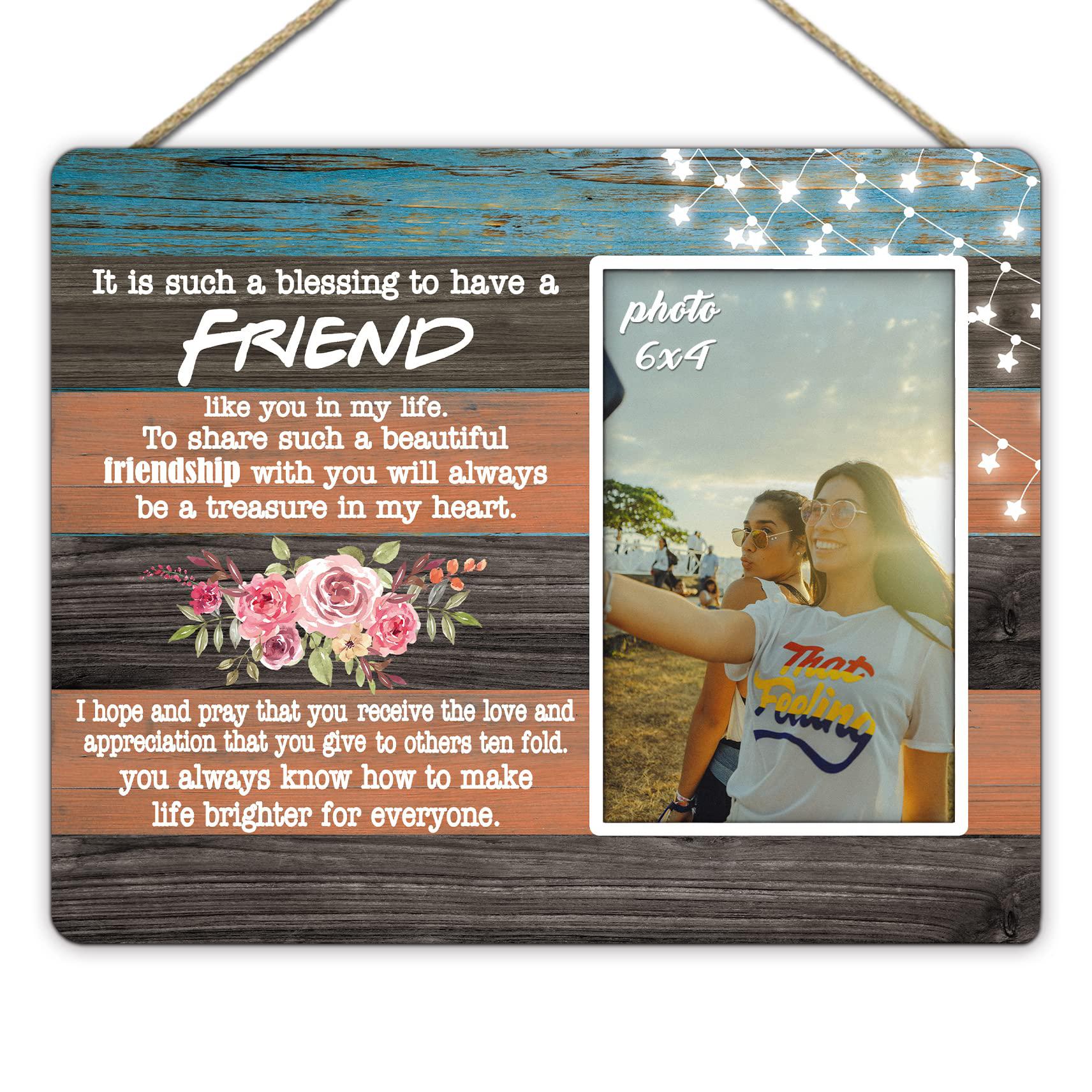 ku-dayi friend picture frame - friend gifts for women - birthday christmas long distance friendship gift for friends, soul si