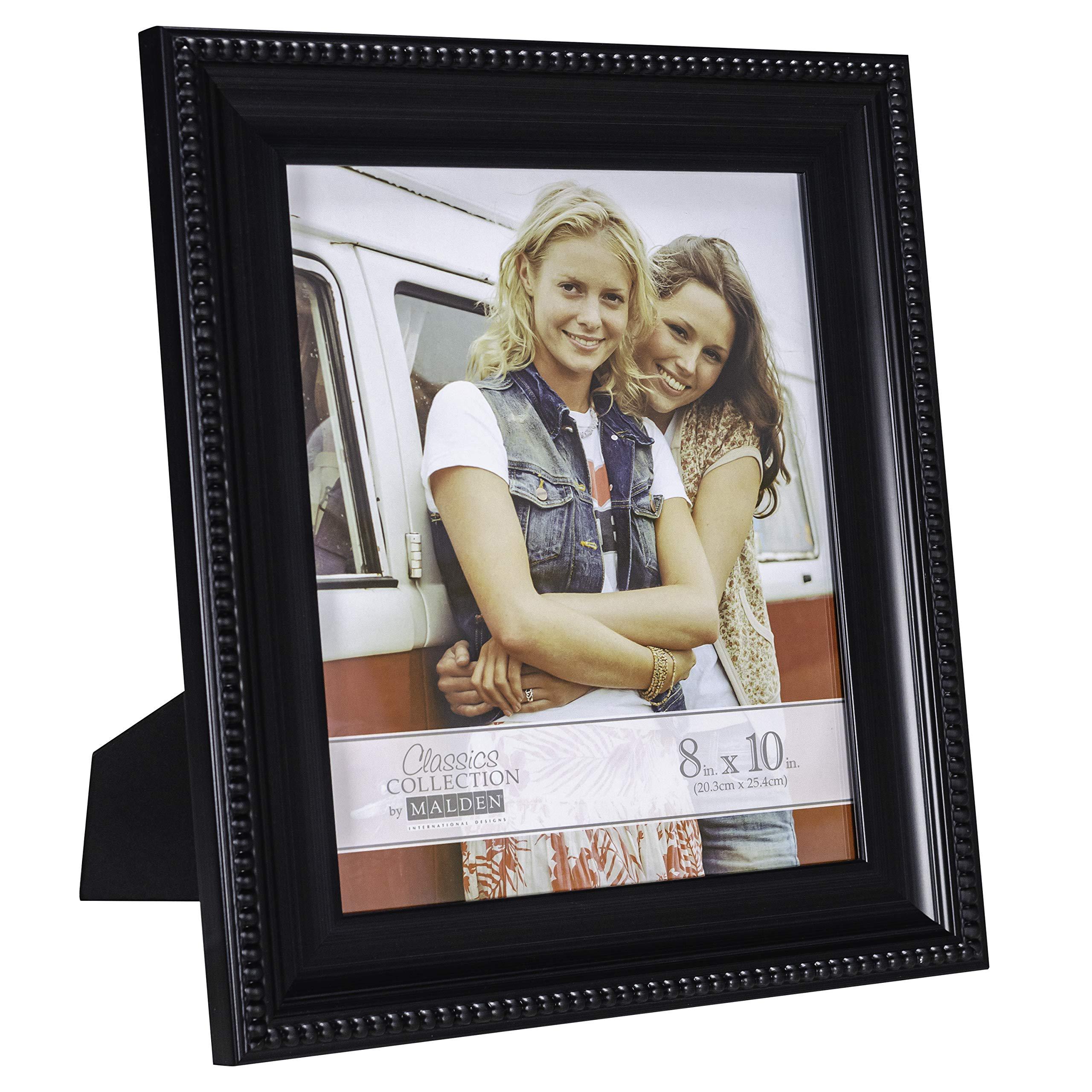 malden international designs 8x10 linden black beaded fashion picture frame
