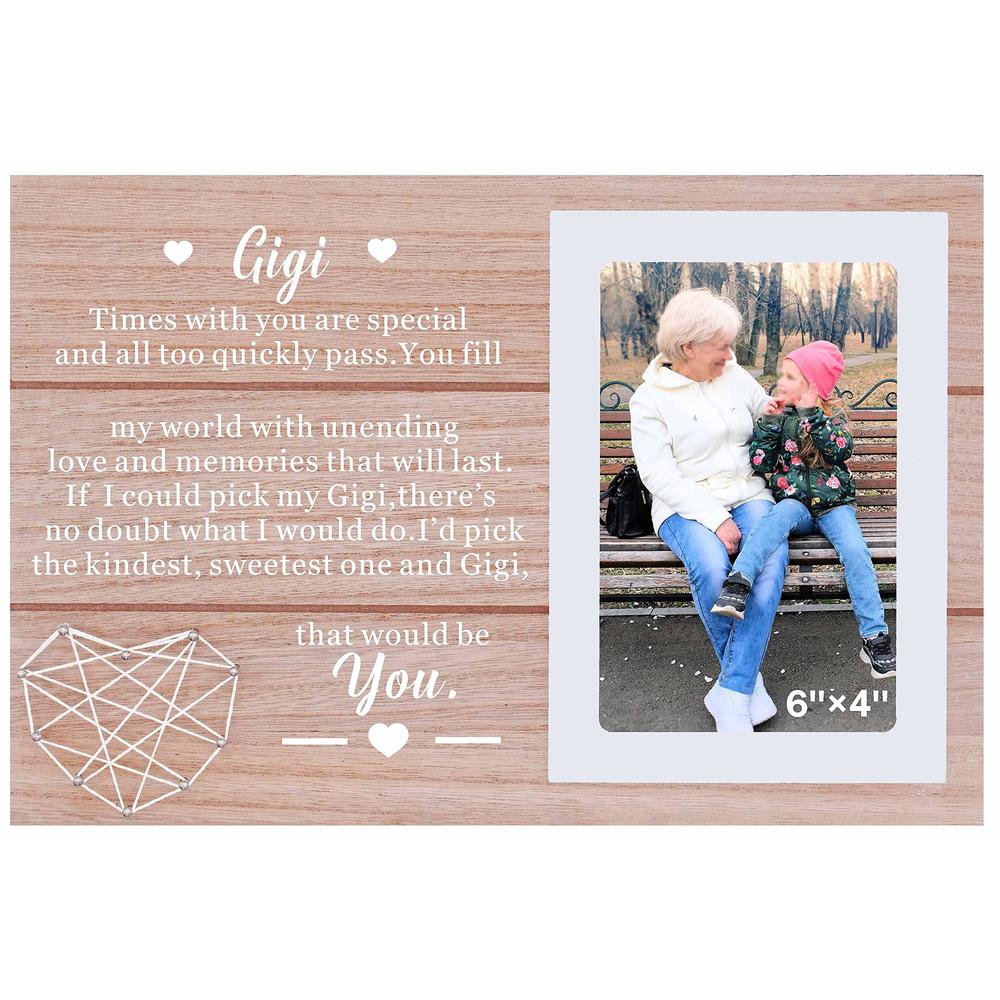 NZY picture frame gifts for gigi from granddaughter grandson - times with you are special - birthday christmas mothers day for gr