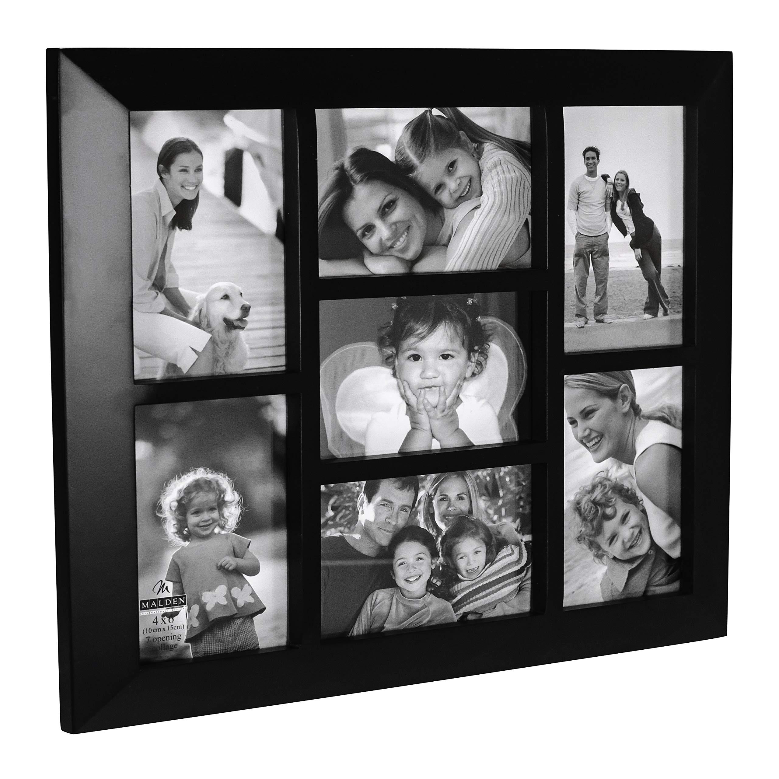malden international designs berkeley black 7 opening collage photo wall frame