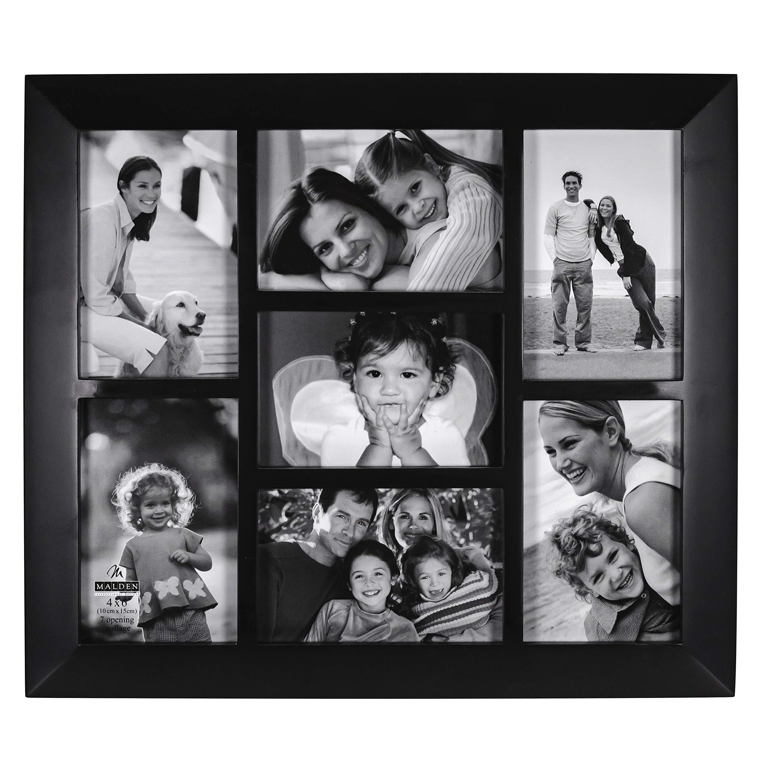 malden international designs berkeley black 7 opening collage photo wall frame