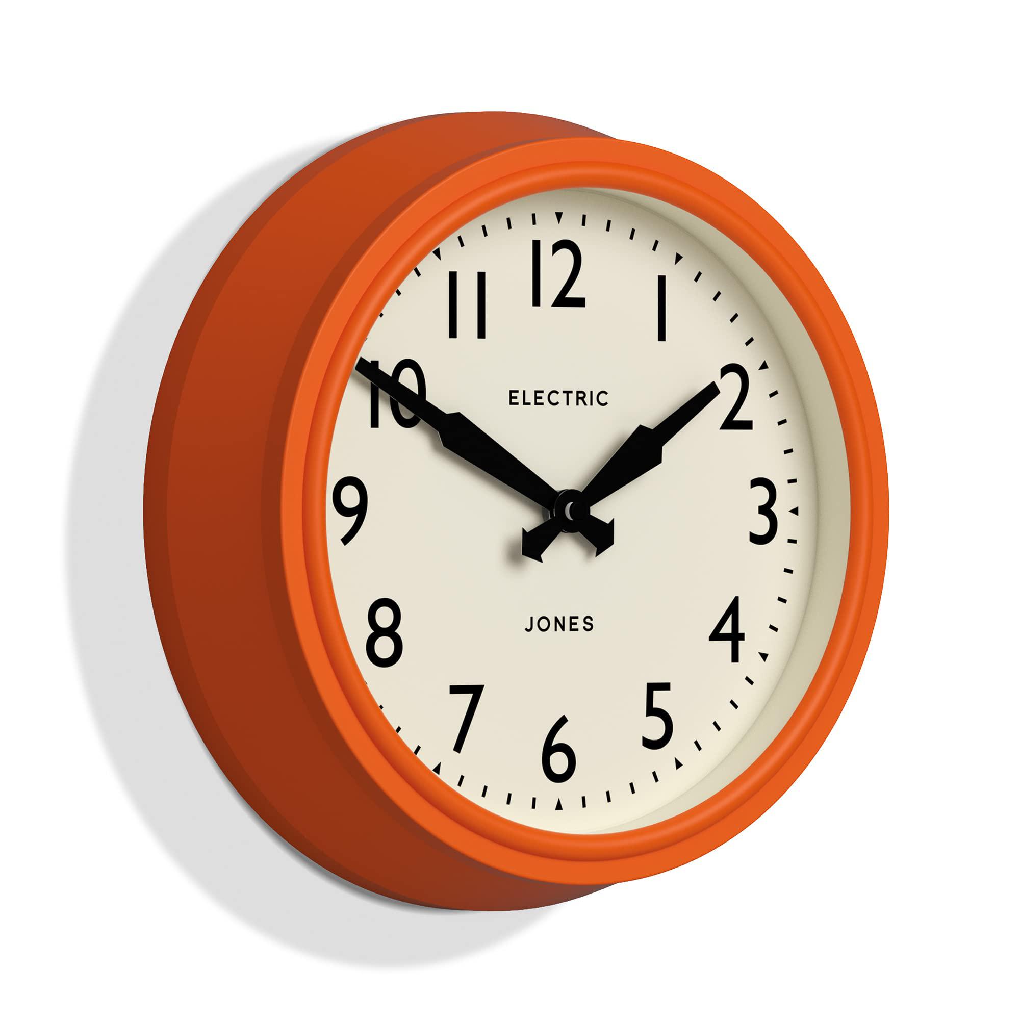 jones clocks telecom round wall clock - retro clock - designer clock - kitchen clock - living room clock - office clock - eas