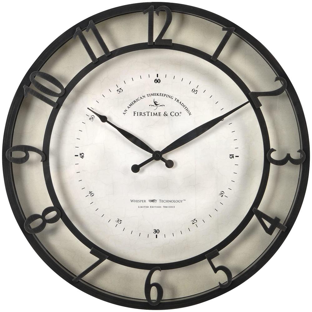 firstime & co. kensington wall clock, brown