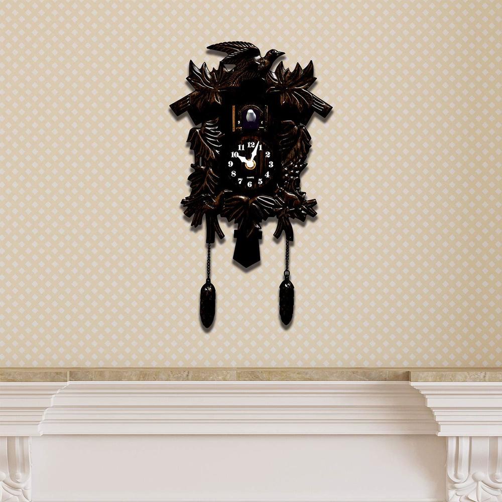 walplus chiming classic black cuckoo wall clock hanging bird clock home decor christmas clock gifts