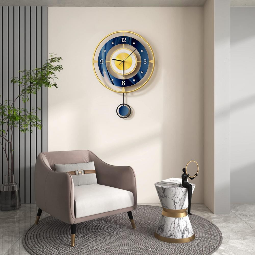 meisd wall clocks for living room decor,21 inch big decorative wall clocks battery operated with pendulum for bedroom kitchen