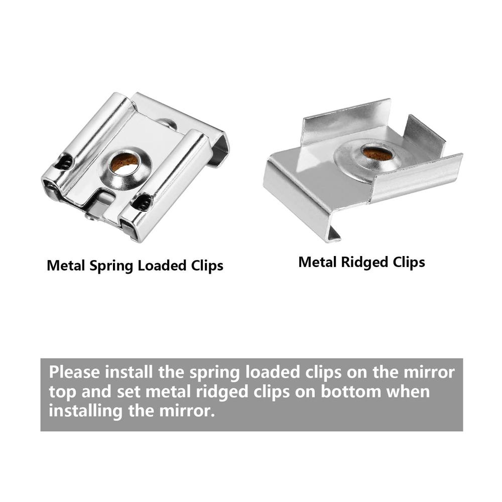 Patelai mirror holder clips kit mirror clips for frameless mirror ...