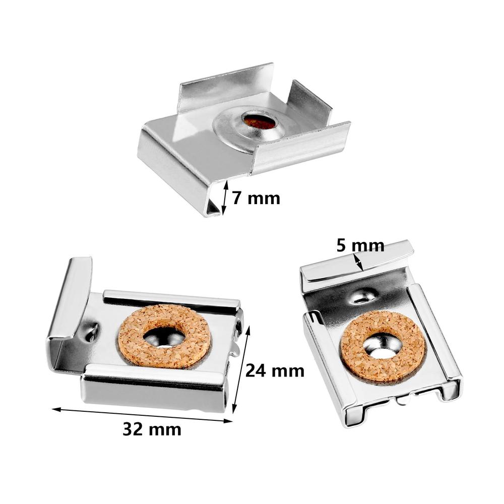 Patelai mirror holder clips kit mirror clips for frameless mirror ...