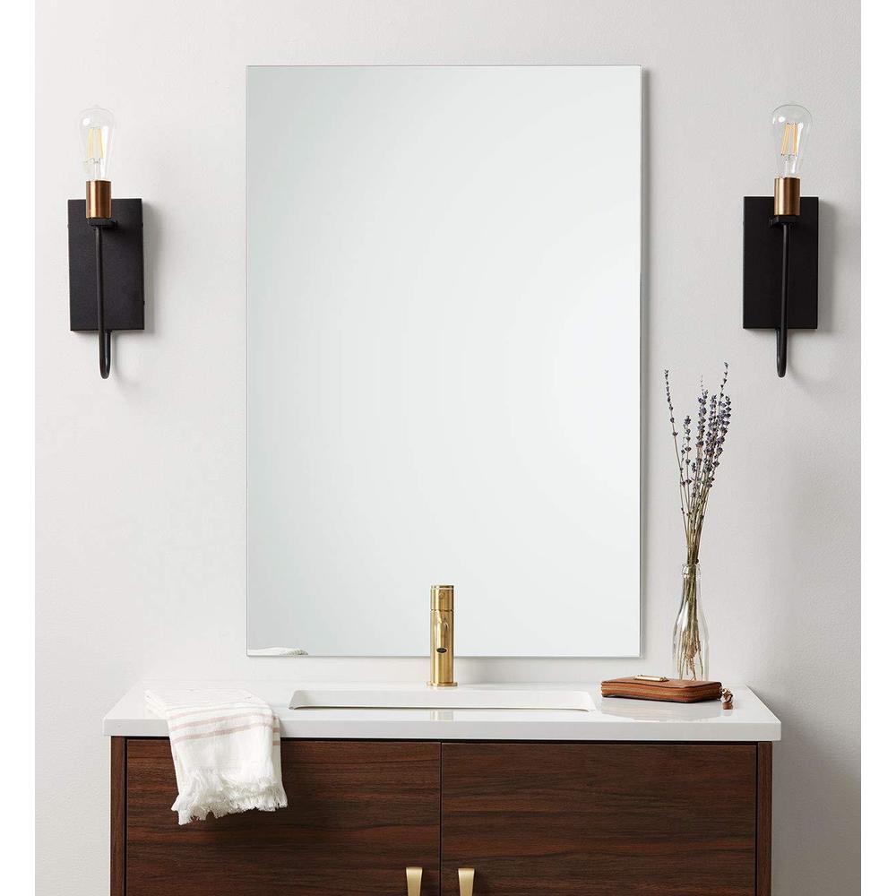 The Better Bevel better bevel 20" x 30" frameless rectangle bathroom wall mirror | polished edge