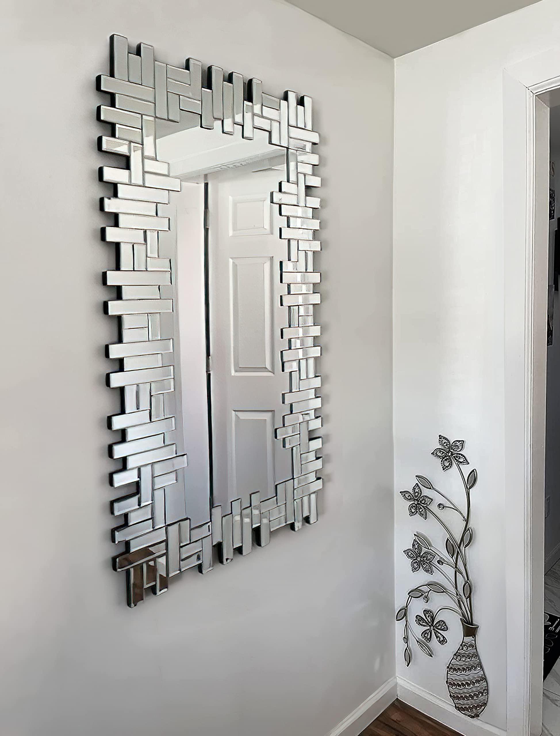 kohros art decorative wall mirrors large grecian venetian mirror for hotel home vanity sliver mirror (w 24.8" x h 47.3" recta