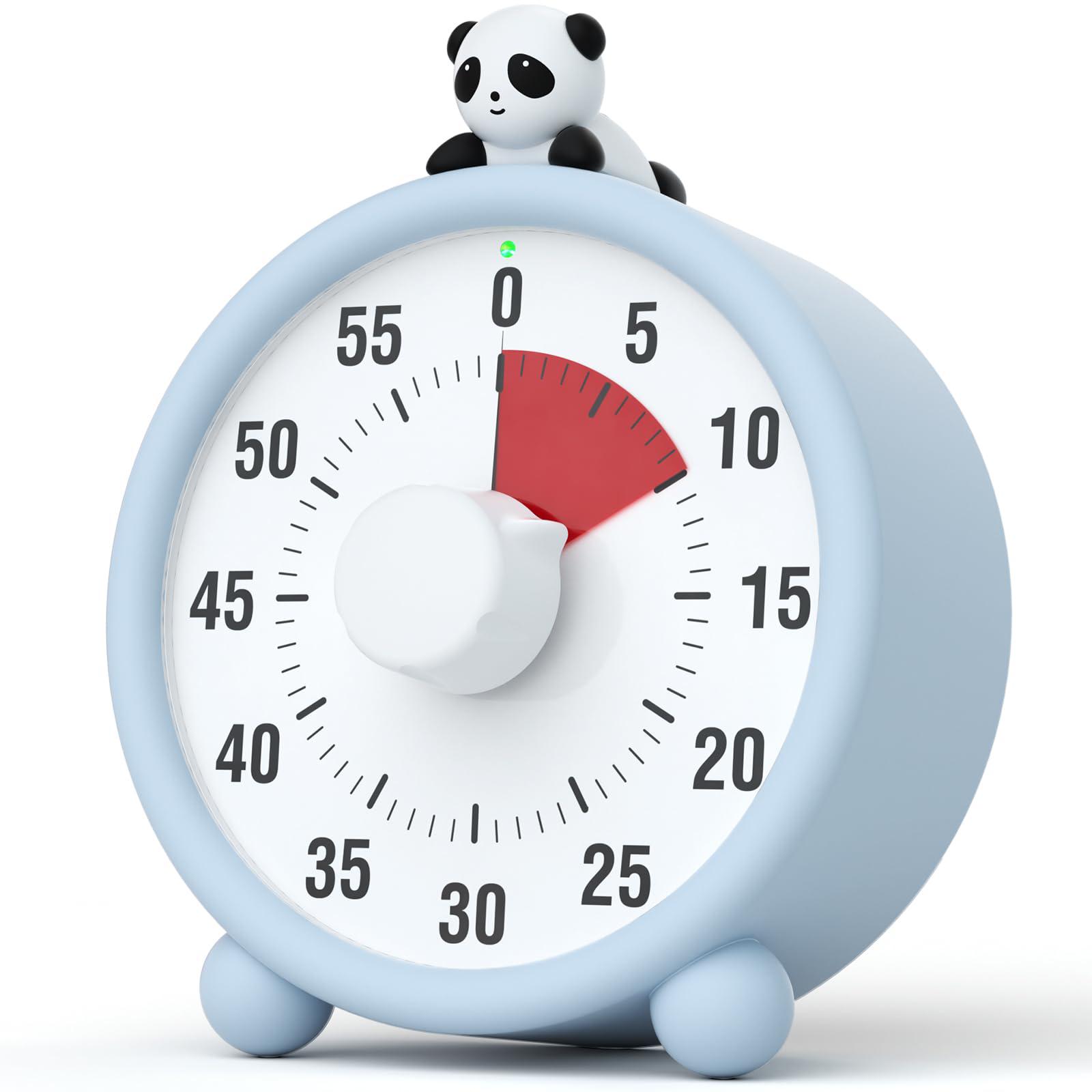 liorque 60 minute visual timer for kids, rechargeable visual countdown timer clock kids timer for classroom, pomodoro timer w