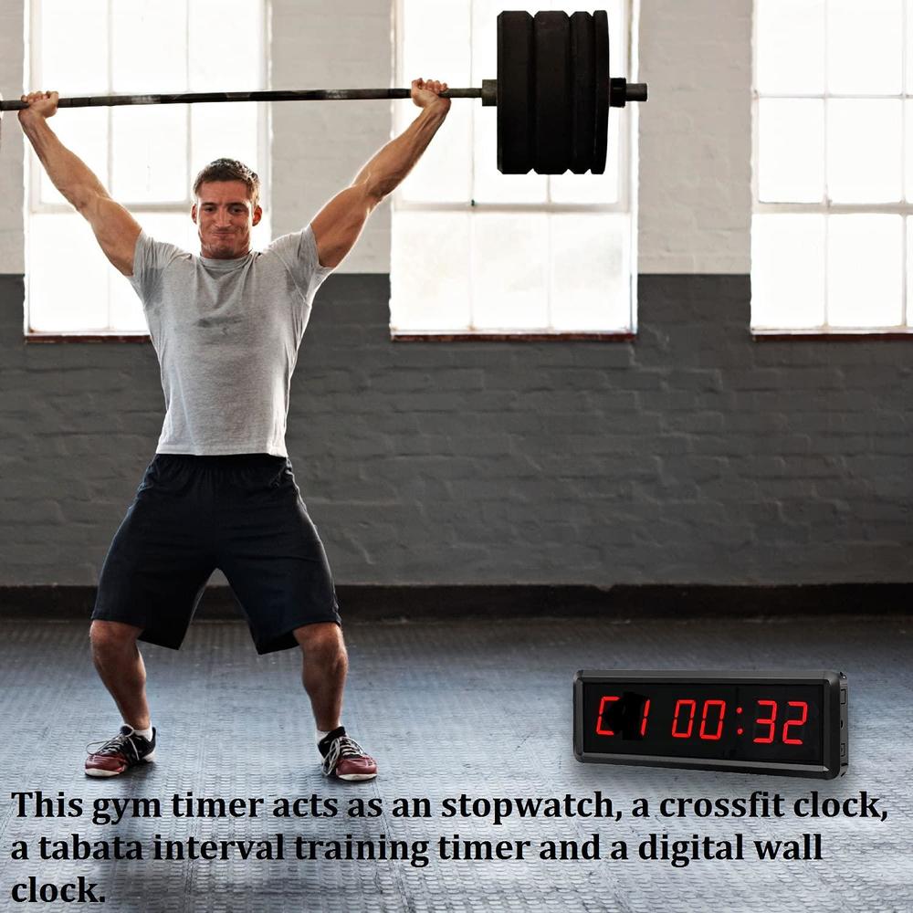 BTBSIGN LED Digital Countdown Wall Clock Fitness Timer Stopwatch for