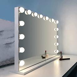 wayking vanity mirror with lights large makeup mirror lighted hollywood makeup vanity mirror tabletop or wall-mounted mirror 