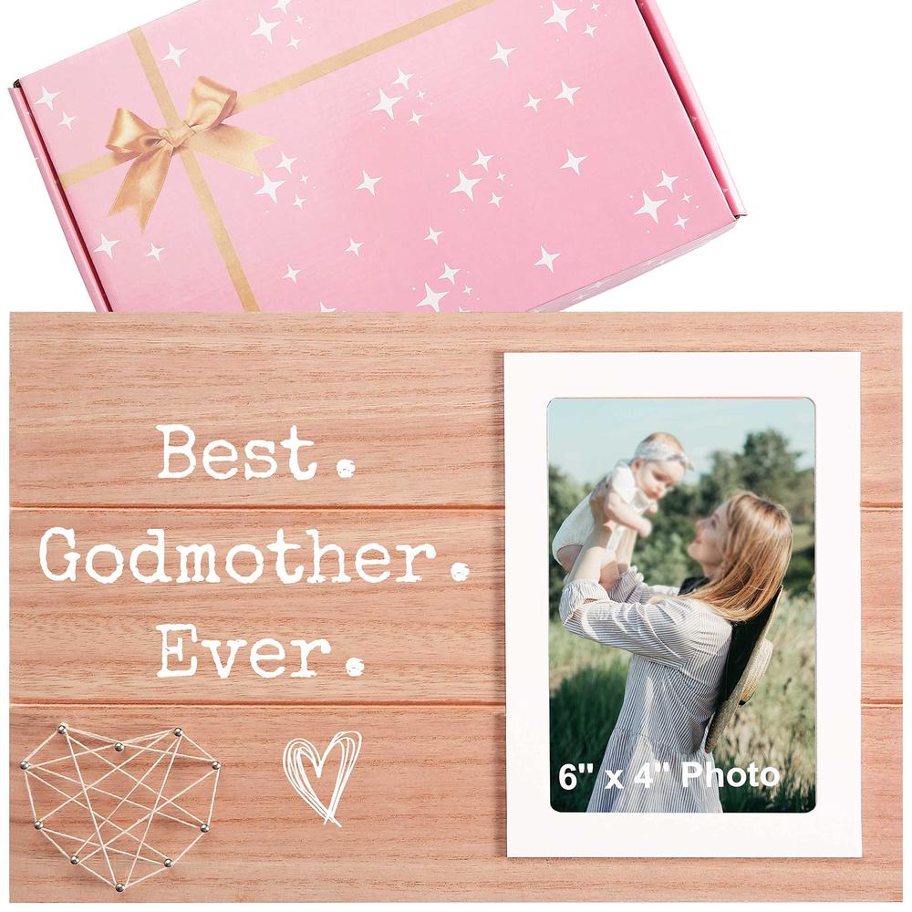 sioial godmother photo frame keepsake from godchild-baptism gift for godmother-best godmother ever picture frame-mother's day gift f