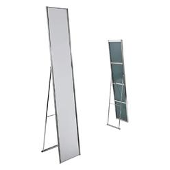 adesso alice simple, modern full length mirror with satin steel folding frame